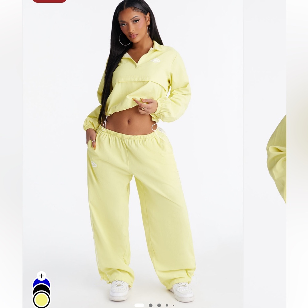 Fashion Nova Yellow Tracksuit Set